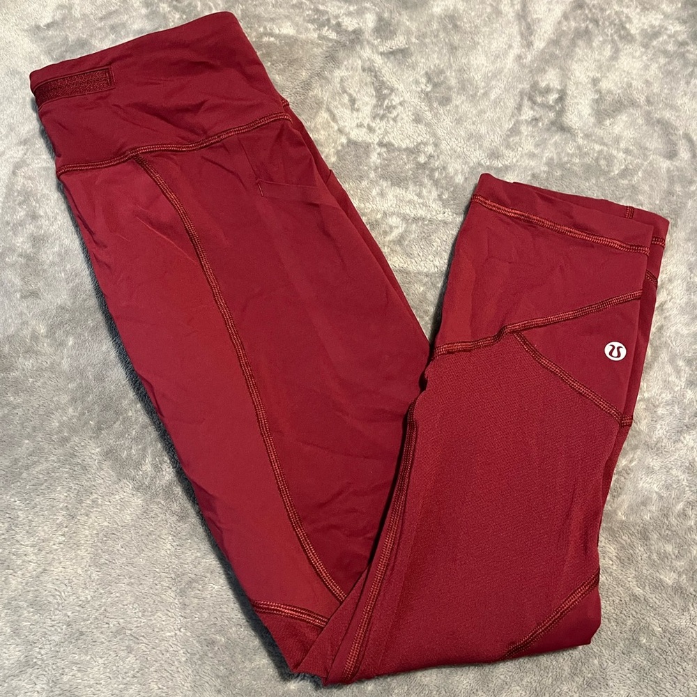 Lululemon Athletica Burgundy Leggings